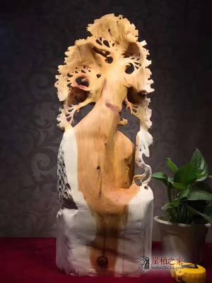 崖柏大型風水擺件《財神》 做工精美招財首選